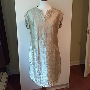 Last chance J.Crew Crushed Gold Dress